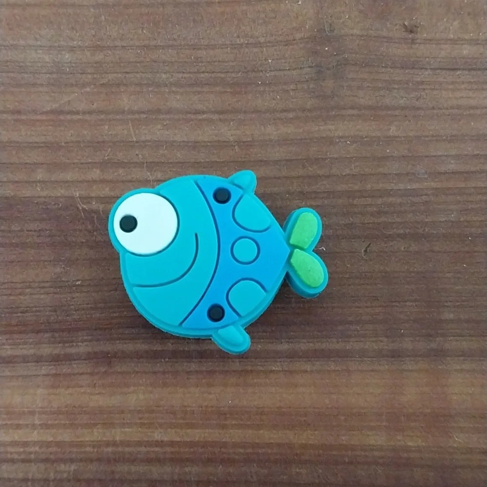 Blue Fish Croc Charm